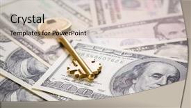  Presentation with money - Slide deck consisting of bonanza - money gives your opportunities background and a soft green colored foreground