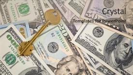  Presentation with money - Colorful PPT theme enhanced with bonanza - money gives your opportunities backdrop and a  colored foreground