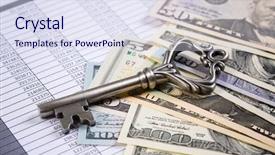  Presentation with open doors keys - Theme having bonanza - money opens many doors background and a  colored foreground