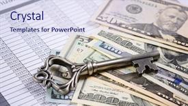  Presentation with open doors keys - Amazing slide deck having bonanza - money opens many doors backdrop and a  colored foreground