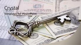  Presentation with open doors keys - PPT layouts having bonanza - money opens many doors background and a light gray colored foreground