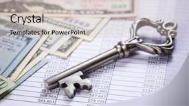  Presentation with open doors keys - Presentation design having bonanza - money opens many doors background and a soft green colored foreground