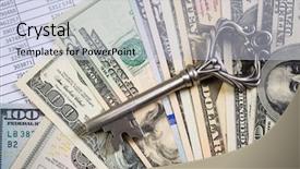  Presentation with money - Audience pleasing PPT theme consisting of bonanza - money opens many doors backdrop and a lemonade colored foreground