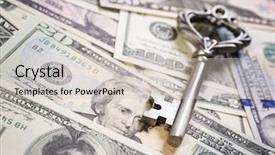  Presentation with money - PPT theme with bonanza - money opens many doors background and a soft green colored foreground