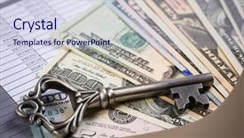  Presentation with open doors keys - Colorful PPT layouts enhanced with bonanza - money opens many doors backdrop and a sky blue colored foreground