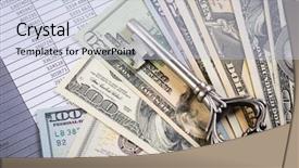  Presentation with money - Slides having bonanza - money opens many doors background and a  colored foreground