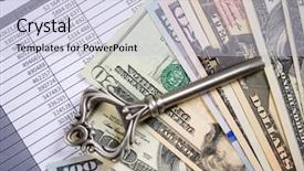  Presentation with money - Amazing PPT layouts having bonanza - money opens many doors backdrop and a  colored foreground