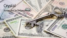  Presentation with open doors keys - Cool new slide deck with bonanza - money opens many doors backdrop and a  colored foreground