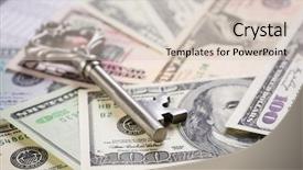  Presentation with open doors keys - Cool new presentation design with bonanza - money opens many doors backdrop and a  colored foreground