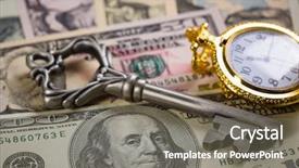  Presentation with money - Cool new PPT theme with bonanza - money opens many doors backdrop and a  colored foreground