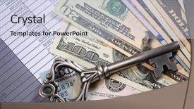  Presentation with money - PPT theme with bonanza - money opens many doors background and a  colored foreground