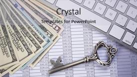  Presentation with open doors keys - Slides featuring bonanza - money opens many doors background and a  colored foreground