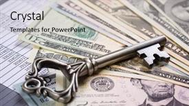  Presentation with open doors keys - Slide deck featuring bonanza - money opens many doors background and a  colored foreground
