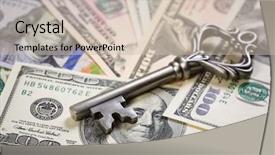  Presentation with open doors keys - Slide set enhanced with bonanza - money opens many doors background and a soft green colored foreground
