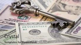  Presentation with open doors keys - Slide set consisting of bonanza - money opens many doors background and a  colored foreground