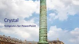  Presentation with paris - Cool new presentation theme with bonaparte - column in place vendome paris backdrop and a  colored foreground