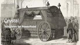  Presentation with funeral - Presentation theme consisting of bonaparte - napoleon funeral carriage old illustration background and a  colored foreground