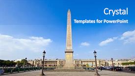  Presentation with blue sky - Theme enhanced with bonaparte - obelisk monument with blue sky background and a teal colored foreground