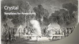  Presentation with journal - Presentation theme enhanced with bonaparte - old illustration of napoleon iii background and a  colored foreground