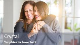  Presentation with bond - PPT theme consisting of bond - beautiful family of mother background and a gray colored foreground