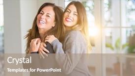  Presentation with bond - PPT theme with bond - beautiful family of mother background and a coral colored foreground