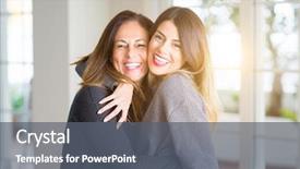  Presentation with bond - PPT theme featuring bond - beautiful family of mother background and a gray colored foreground