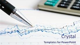  Presentation with bond - Presentation theme featuring bond - financial graphs background and a sky blue colored foreground