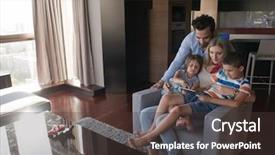  Presentation with happy korean kids - Beautiful slide set featuring bond - happy couple spending time backdrop and a tawny brown colored foreground