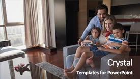  Presentation with happy kids - Presentation design with bond - happy couple spending time background and a tawny brown colored foreground