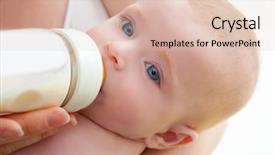  Presentation with blue eyes - Beautiful theme featuring baby with blue eyes drinking backdrop and a lemonade colored foreground