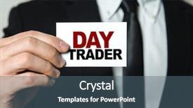  Presentation with trader - Slide deck enhanced with money bond - day trader background and a dark gray colored foreground