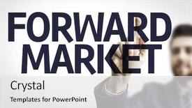  Presentation with bond market - Slide deck consisting of bond risk - business man pointing to transparent background and a white colored foreground