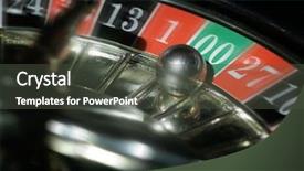  Presentation with roulette - Beautiful presentation theme featuring bond risk - casino roulette zero zero wins backdrop and a dark gray colored foreground