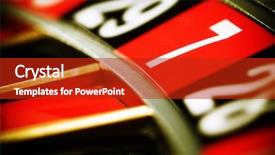  Presentation with roulette - Theme consisting of bond risk - close up view background and a crimson colored foreground