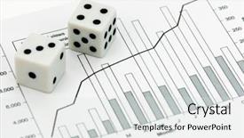  Presentation with circle graph for elementary - Beautiful slides featuring bond risk - dices on graph backdrop and a light gray colored foreground