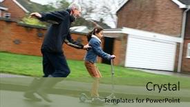  Presentation with bond - Cool new presentation theme with bond risk - little girl pushed by her backdrop and a seafoam green colored foreground