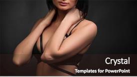  Presentation with sexy girl - Beautiful PPT layouts featuring bondage - attractive sexy young girl backdrop and a wine colored foreground