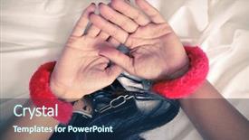  Presentation with being a single woman - Cool new PPT theme with bondage - closeup of a young woman backdrop and a navy blue colored foreground