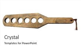  Presentation with flowers on white wooden - Cool new PPT theme with bondage - wooden spanking paddle isolated backdrop and a white colored foreground