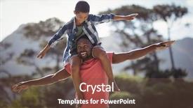  Presentation with father - Cool new presentation with bonding - happy father carrying son backdrop and a tawny brown colored foreground