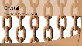  Presentation with chain - Audience pleasing theme consisting of strong bonds - rusted chain seamless backdrop backdrop and a coral colored foreground