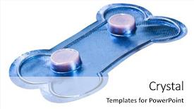  Presentation with sad dog abandoned dogs - Slides featuring drug bone - dog's medicines in a blister background and a white colored foreground