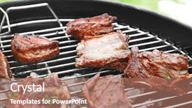  Presentation with water treatment spare parts - Theme enhanced with bone ash - cooking of appetizing juicy spare background and a coral colored foreground