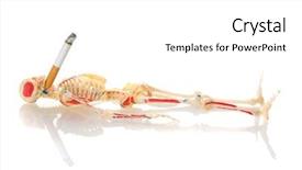  Presentation with isolation - PPT theme featuring bone ash - stub and skeleton isolation background and a  colored foreground