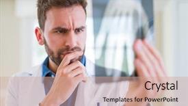  Presentation with human body - Amazing PPT layouts having x-ray radiography doing body backdrop and a coral colored foreground