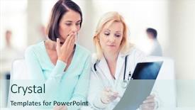  Presentation with bone disease - Beautiful presentation theme featuring bone disease - healthcare medical and radiology concept backdrop and a sky blue colored foreground