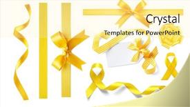  Presentation with festive - Colorful slides enhanced with osteosarcoma - set of festive ribbons backdrop and a blonde colored foreground