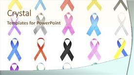  Presentation with child care - Presentation theme consisting of child care down syndome - set of symbolic ribbons background and a cream colored foreground