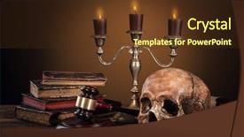  Presentation with verdict - Cool new PPT theme with bone chemistry - still life art photography backdrop and a tawny brown colored foreground