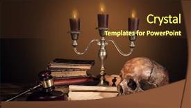  Presentation with verdict - Beautiful slide set featuring bone chemistry - still life art photography backdrop and a tawny brown colored foreground